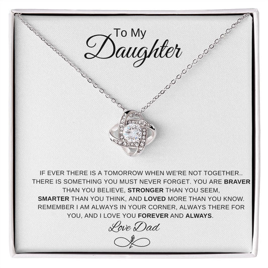To My Daughter | The Proudest Moment  (Love Knot Necklace)