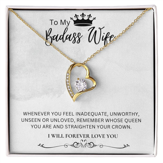 To My Badass Wife | Forever Love Necklace
